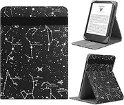 LIUDENWIN Universal Case for 6-inch Kobo Clara HD/Kobo Clara 2E/Kobo Nia/Pocketbook Basic 4/Touch Lux 5 Leather Stand Cover Compatible 6'' Pocketbook/Tolino E-Book Reader, Constellation
