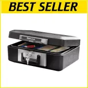 Fireproof Document Safe with Key Lock & Carry Handle - Ideal for Home Security