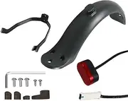 Delamiya Electric Scooter Rear Mudguard, Rear Mudguard with Hook and Rear Light for Xiaomi M365, M365 Pro, M365 1S, M365 Pro 2 Electric Scooter Mudguard Replacement Set with Empty Number Plate