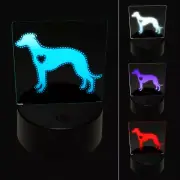 Whippet Dog with Heart 3D Illusion LED Night Light Sign Nightstand Desk Lamp