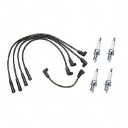 Bosch Ignition Leads + 4 x Denso Iridium TT Spark Plugs for Nissan Pulsar N13