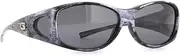 [Overspex] Over-the-Top Sunglasses - LUCIDO Fitover Sunglasses for Prescription Eyewear (Blue Freestyle, Smoke)