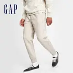 GAP 男裝 簡約內刷毛鬆緊棉褲-燕麥灰(656133)