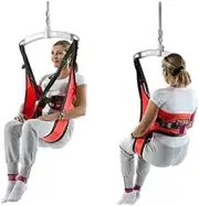Hoyer Lift Sling, Medical Patient Lift Slings with Commode Cutout, Four Point Su