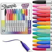 Sharpie Glam Pop Fine Point Permanent Marker, Assorted (Pack of 24)