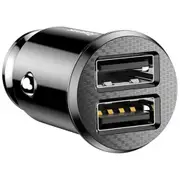 Baseus Baseus Grain Car Charger (Dual USB 5V 3.1A ) Black [CCALL-ML01]