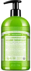 DR. BRONNER'S Organic Sugar Soap 4-in-1 Lemongrass Lime (Pump) 710ml