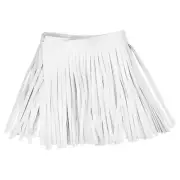 2 Yards 6 Inch Faux PU Leather Fringe Trim Tassel Fringe for Sewing, White