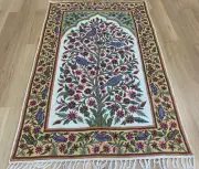Oriental Kashmir Handmade “Tree Of Life “ Wool Wall Hanging Rug Home Room Floor