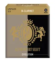 Rico Grand Concert Select Evolution Bb Clarinet Reeds, Strength 3.5, 10-pack