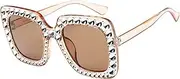 [Generic] Men Fashion Sunglasses Women Square Diamond Sunglasses Retro Rectangle Eyewear Vintage Glasses Cool Teenager Stuff