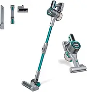 [Tower] T513011PETS VL80 Cordless 3-in-1 Pole Vacuum Cleaner with Flexi Pole, HEPA 12 Filter & Anti-Tangle Floor Head, 1L Dust Tank, 29.6V Li-ion, Ocean Teal