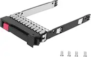 2.5in SAS Hard Drive Tray, Stable Performance, Silver Black, ABS Metal Material, with Screws, for HP Servers BL860c to DL785 G6
