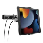 Cygnett CarGo III Pro Adjustable Car Tablet Mount with Multiple USB Ports - Black