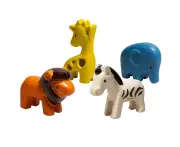 Plan Toys Wild Animals Set Kids/Childrens Interactive Play Fun Toy Playset 12M+