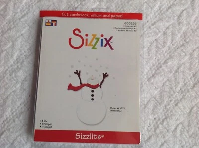 Sizzix Snowman Sizzlit NEW Die,Crafts,Cards,Scrapbook Sidekick,BigKick,BigShot