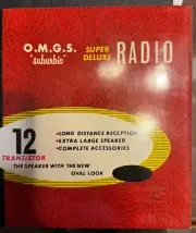 Vintage 12 Transistor Radio New in Box Super Deluxe Suburbia