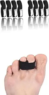 Toe Splint Wraps for Broken, Crooked, & Overlapped Toes - Large Size, 8 Pcs, Adjustable for Men & Women, Comfortable & Reusable