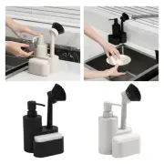 Soap Dispenser with Sponge Holder, 340ml Soap Liquid Pump Bottle, Dishwashing