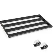 Guitar Pedal Board, Aluminium Alloy 2.2lb 19.0×9.6×1.7 Inch W Hook & Loop Tapes