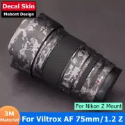 For Viltrox Pro AF 75mm F1.2 Z For Nikon Decal Skin Lens Sticker Vinyl Wrap Film