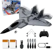 RC Plane, 2.4 GHz 2-CH Remote Controlled Airplane, Remote Controlled Fighter Aircraft with 6-Axis Gyro Stabilizer, Aeroplane Toy, RC Sailplane for Beginners, Children and Adults