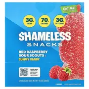 Gummy Candy, Red Raspberry Sour Scouts®, 6 Bags, 1.8 oz (50 g) Each