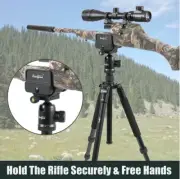 Hunting Tripod Rifle Clamp Saddle Adjustable Height Aluminum Hunting, ball head