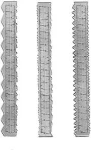 3Pcs/Lot Uneven Paper Cutter Tearing Ruler Deckle Edge Ruler Paper Ripper Tool I