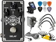 Echoplex EP103 Delay Pedal by Dunlop EP-3 Tape Echo Effects With Tonebird Multi-tool, 3 Patch Cable, Power Supply, Tuner, Picks Bundle