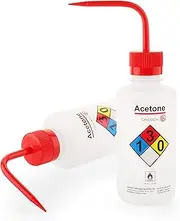 LABINVO Acetone Wash Bottles, Vol.500ml (17oz), Narrow Mouth, Self-Venting Safety Wash Bottles, LDPE Material, IN-WBA501