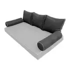 |COVER ONLY| STYLE 3 Crib Bolster Pillow Daybed Porch Swing Contrast Trim AD003