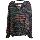 Flora Kung NWT $290 Rich Camouflage Print Silk Button Down Shirt Blouse 4
