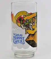 Great Muppet Caper Glass Tumbler Kermit the Frog Fozzie Gonzo 1981 McDonalds
