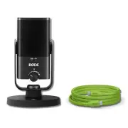 Rode NT-USB Mini Mic + SC17-Green USB-C to USB-C Cable (5') for Podcasting