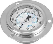 Anneome Multi-purpose Pressure Meter Flanged Gauge for Oil Industrial Applications (stainless Steel Vibration Proof Easy Maintenance)