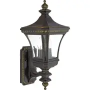 Roseto QZWS5372 Bronze 2-Light 21"H Outdoor Wall Sconce With Clear Glass