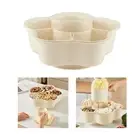 Divided Serving Tray Buffet Server Veggie Platter for Parties Camping Dinner
