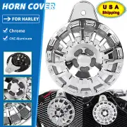 CNC 110dB Horn Speaker Cover For Harley Electra Road Glide Softail Sportster 883
