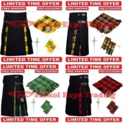 Scottish Hybrid Cotton Utility Kilts For Men - Free Accessories - Free Shipping