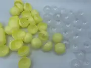 Empty Clear-Light Yellow Colored Round Capsules 1.1 inch Bulk Blue Half Capsule
