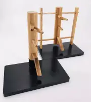 Small Chinese Wing Chun Stake Wooden Dummy Martial Arts Table Display Decor