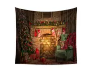 Christmas Themed Tapestry，Christmas Design Small Wall Hanging Tapestry， Wall Blanket ，for Bedroom Dorm Living Room - Style 1