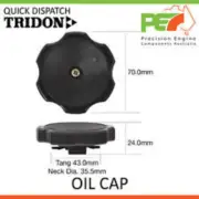 New TRIDON Oil Cap For Mitsubishi Libero CB5W (NZ Only) 1.8L 4G93 4 Cyl 16V SOHC (for: Mitsubishi)