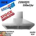 Eurolux 600mm 60cm Rangehood Stainless Steel Range Hood Kitchen Canopy New