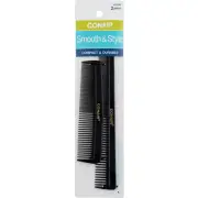 3 Pack Conair Smooth & Style Pocket & Barber Comb, 2 Ct