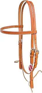 Kayfcrafts Western Latigo Leather Browband Headstall, Medium Tan | Horse Full, Cob & Pony |