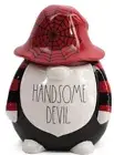 Rae Dunn Gnome "Handsome Devil" Canister Cookie Jar 12x7.5"