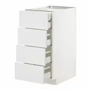 METOD / MAXIMERA base cb 4 frnts/2 low/3 md drwrs, white/Stensund white, 40x60x80 cm