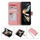 For Samsung Z Fold 6/5/4/3 Premium Leather Wallet Case Card Slots Pen Slot Strap